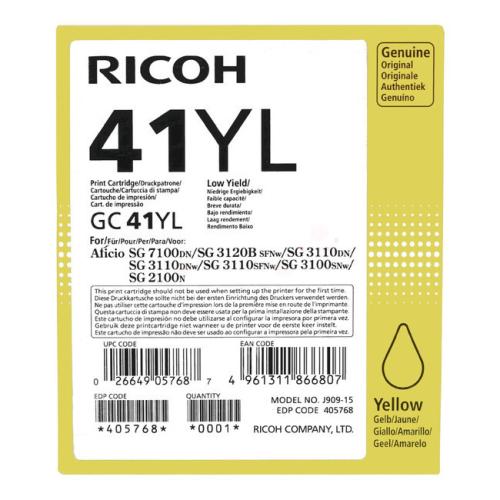 Ricoh tisková kazeta žlutý (405768 / GC41YL)