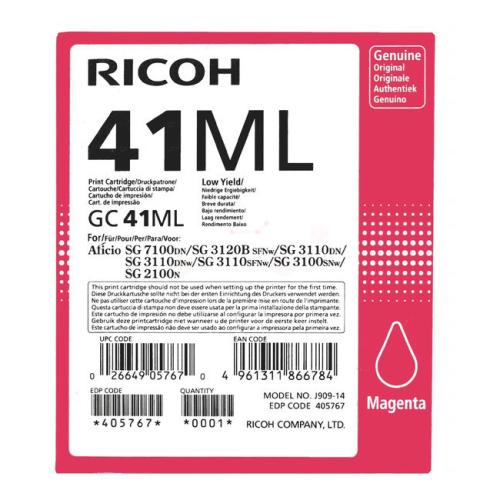 Ricoh tisková kazeta magenta (405767 / GC41ML)