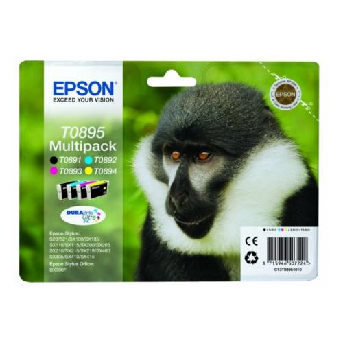 Epson tisková kazeta černá / azurová / magenta / žlutý (C13T08954011 / T0895) (multipack)