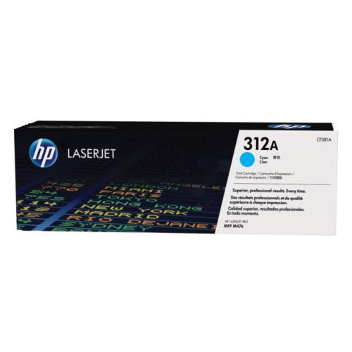 HP tonerová kazeta azurová (CF381A / 312A)