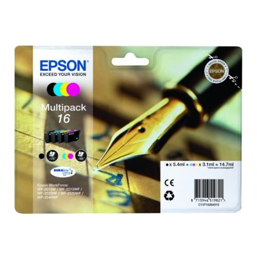 Epson tisková kazeta černá / azurová / magenta / žlutý (C13T16264010 / 16) (multipack)