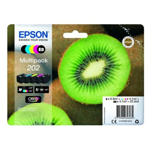 Epson tisková kazeta černá / černá fotografiegrafie / azurová / magenta / žlutý (C13T02E74010 / 202) (multipack)