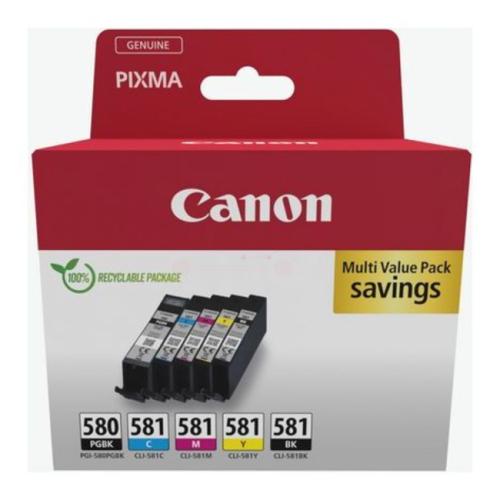 Canon tisková kazeta černá / černá fotografiegrafie / azurová / magenta / žlutý (2078C005 / PGI580CLI581) (multipack)