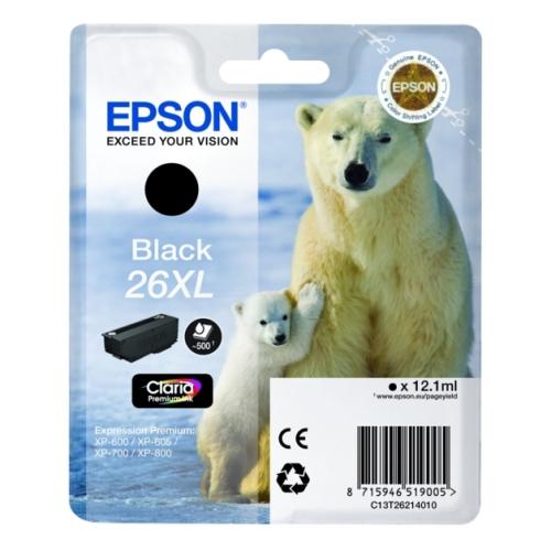 Epson tisková kazeta černá (C13T26214012 / 26XL) (high capacity)