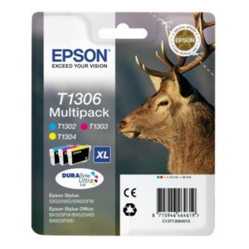 Epson tisková kazeta azurová / magenta / žlutý (C13T13064012 / T1306) (multipack)