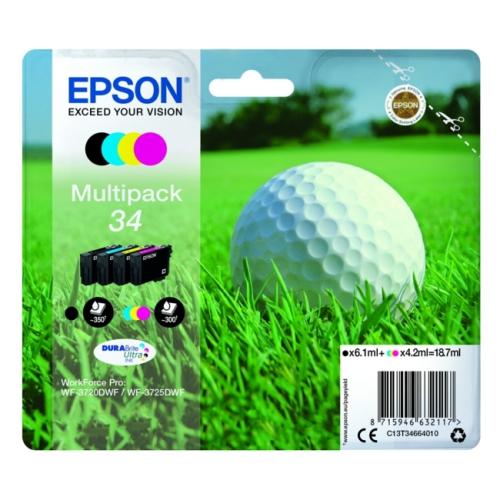 Epson tisková kazeta černá / azurová / magenta / žlutý (C13T34664010 / 34) (multipack)