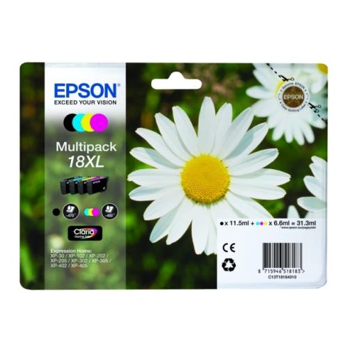 Epson tisková kazeta černá / azurová / magenta / žlutý (C13T18164012 / 18XL) (multipack, high capacity)