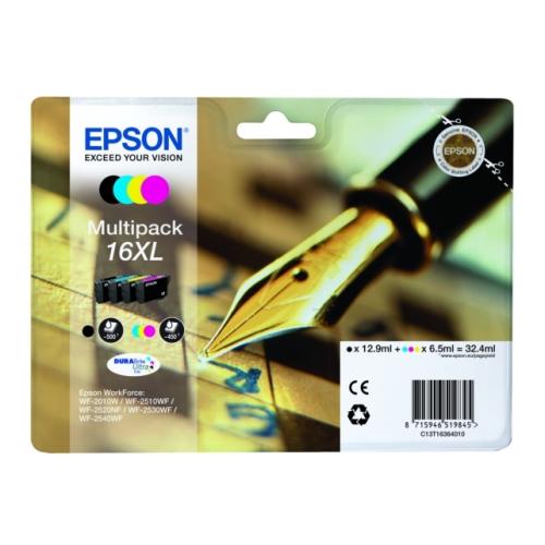 Epson tisková kazeta černá / azurová / magenta / žlutý (C13T16364012 / 16XL) (multipack, high capacity)