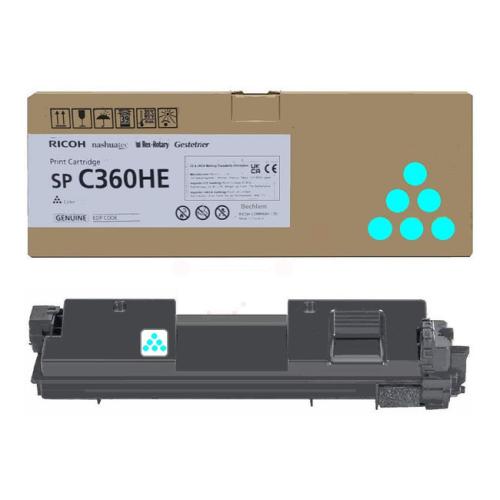 Ricoh tonerová kazeta azurová (408185 / SPC360HE) (high capacity)