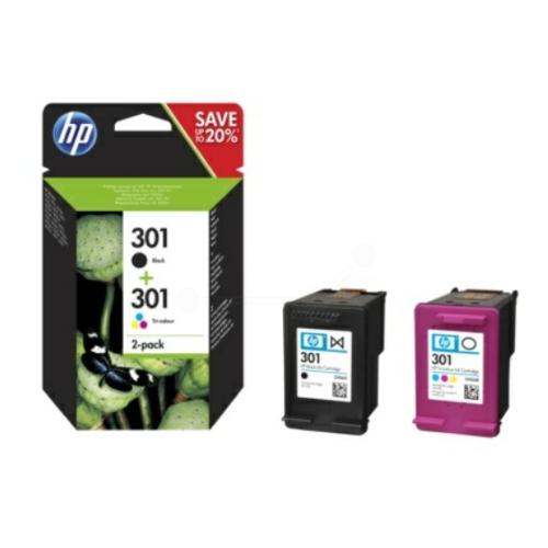 HP tisková kazeta černá / barva (N9J72AE / 301) (Dvojbalení, multipack)