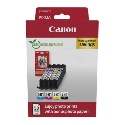 Canon inkoustová kazeta /fotopapír černá / azurová / magenta / žlutý (2106C006 / CLI581) (multipack)