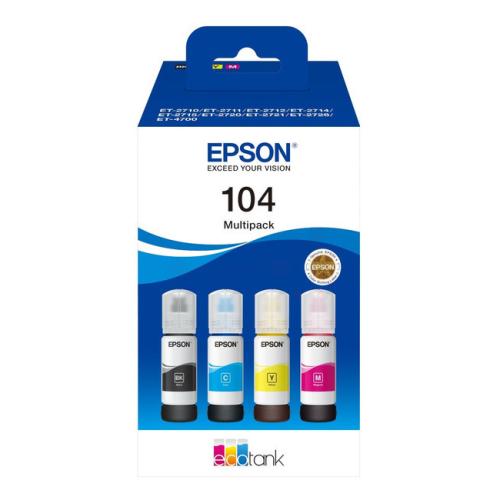 Epson tisková kazeta černá / azurová / magenta / žlutý (C13T00P640 / 104) (multipack)