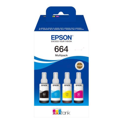 Epson tisková kazeta černá / azurová / magenta / žlutý (C13T664640 / 664) (multipack)