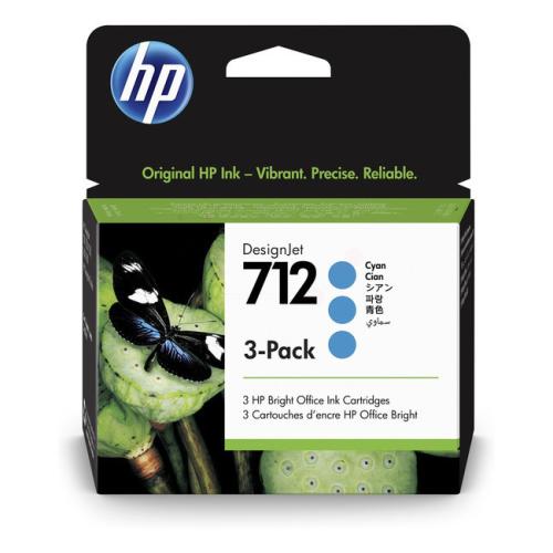 HP tisková kazeta azurová (3ED77A / 712) (multipack)