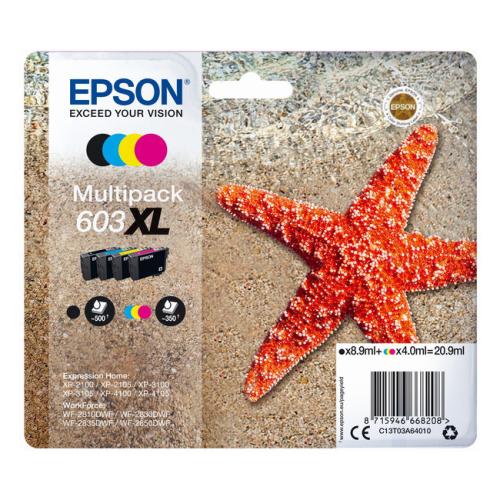 Epson tisková kazeta černá / azurová / magenta / žlutý (C13T03A64010 / 603XL) (multipack, high capacity)